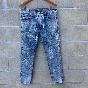 Vintage90s Levi’s 512 Acid Wash Jeans Straight Leg High Waist Jeans